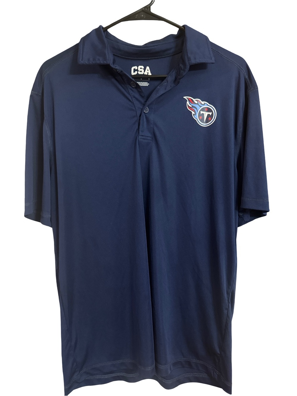 Men's Navy Tennessee Titans Polo Shirt - CSA